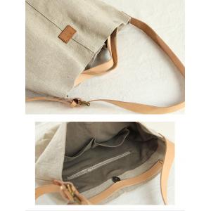 Solid Color Canvas Hobo Bag for Women