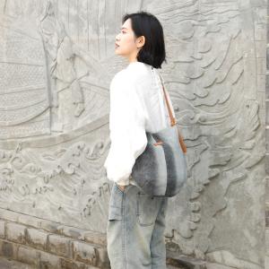 Solid Color Canvas Hobo Bag for Women