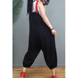 Korean Style Letter Dungarees Plus Size Ripped Overalls for Women