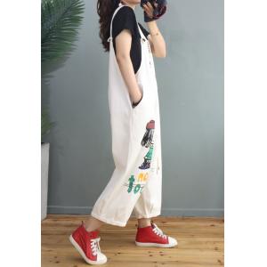 Cartoon Characters 90s Overalls Cotton Denim Large Salopette