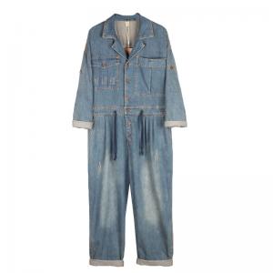 Half Sleeve Baggy Denim Jumpsuits Fashion Drawstring Waist Jeans Overalls