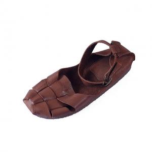 Soft Cowhide Leather Flat Sandals Comfy Ankle Strap Footwear