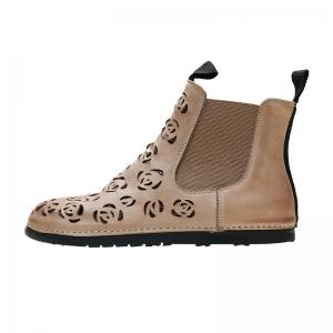 Original Design Boho Chelsea Booties Hollow Out Leather Short Boots