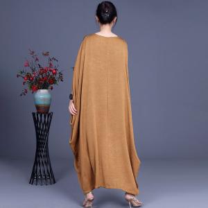 Modest Fashion Dolman Sleeves Caftan V-Neck Moroccan Dress