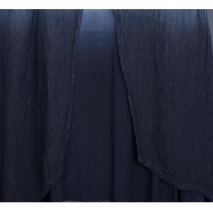 Front Slits Asymmetrical Tie-Dye Dress Loose Linen Striped Dress