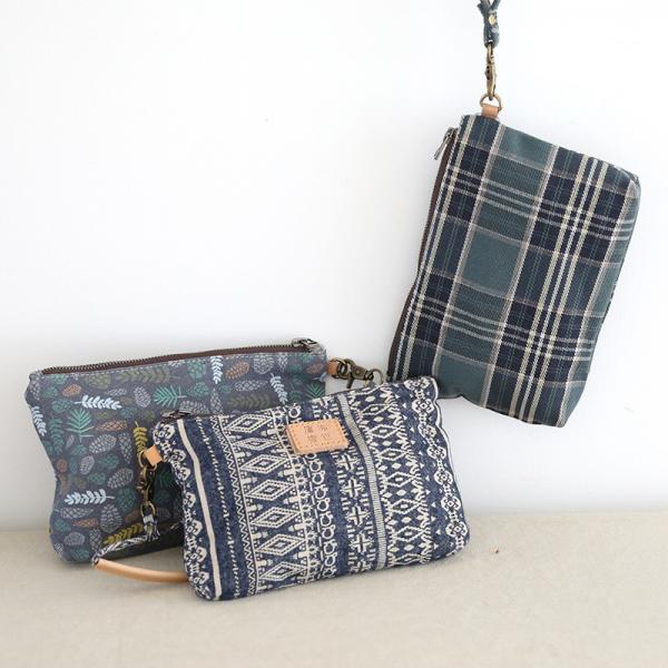 Folk Style Canvas Printed Clutch Bag