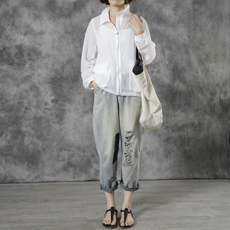 baggy light wash jeans
