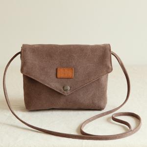 Preppy Look Canvas Cotton Messenger Bag Cute Small Envelope Bag