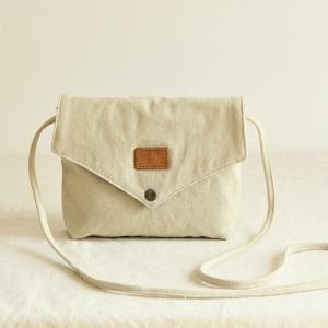 Preppy Look Canvas Cotton Messenger Bag Cute Small Envelope Bag