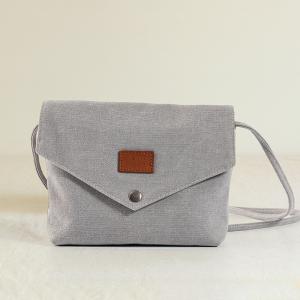 Preppy Look Canvas Cotton Messenger Bag Cute Small Envelope Bag