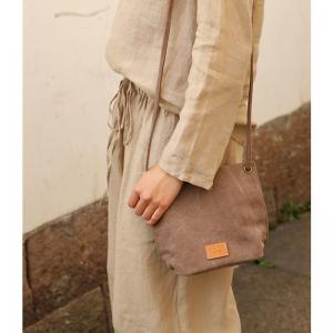 Solid Color Small Canvas Shoulder Bag