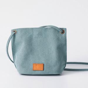 Solid Color Small Canvas Shoulder Bag