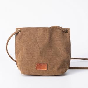 Solid Color Small Canvas Shoulder Bag