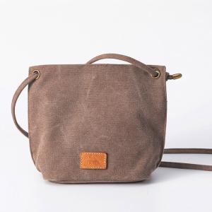 Solid Color Small Canvas Shoulder Bag