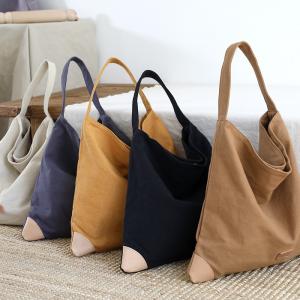 Leather Patchwork Chunky Canvas Handbag / Shoulder Bag