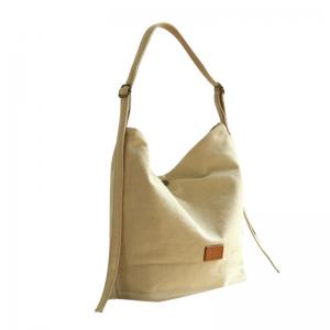 Adjustable Straps Canvas Plain Hobo Purse