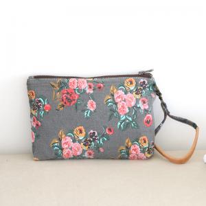 Folk Style Canvas Printed Clutch Bag