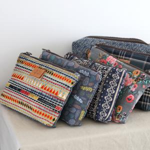 Folk Style Canvas Printed Clutch Bag