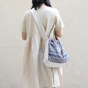 Totem Pattern Drawstring Hobo Bag