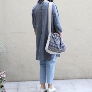 Totem Pattern Drawstring Hobo Bag