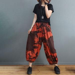 Abstract Patterns Como Pants Womens Cotton Balloon Pants