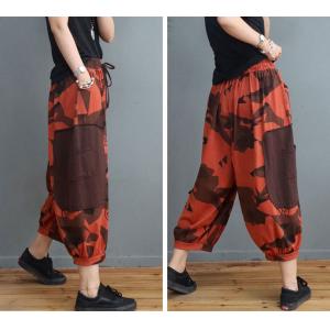 Abstract Patterns Como Pants Womens Cotton Balloon Pants