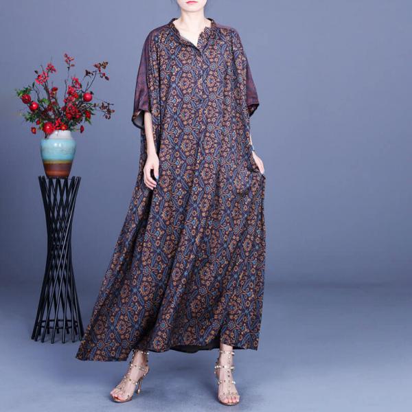 Over40 Style Modest Church Dress Plus Size Paisley Dress