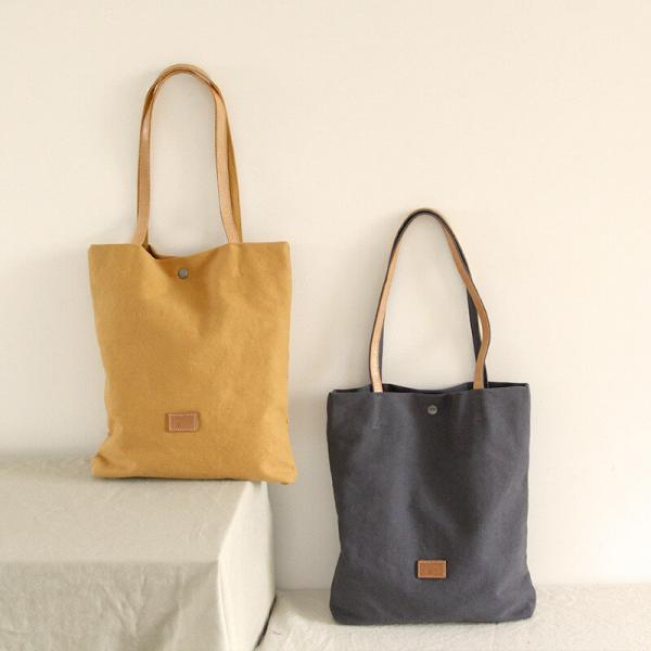 Leisure Style Plain Tote Bag Womens Canvas Shoulder Bag