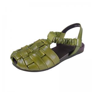 Super Cozy Gladiator Sandals Cowhide Leather T-Strap Flats