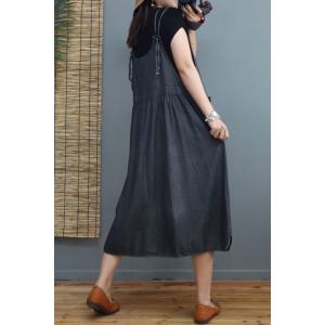 Soft Denim Summer Sundress Loose-Fit Cozy Beach Dress