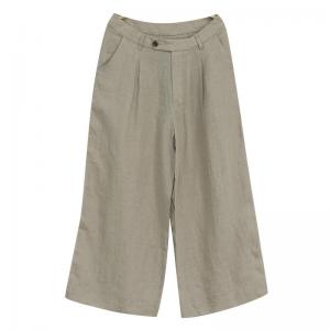 Super Comfy Linen Gaucho Pants Casual Wide Leg Pants