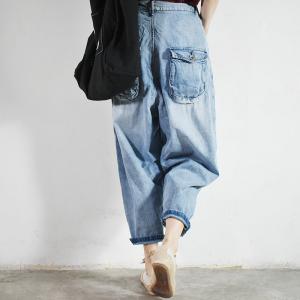 Baggy-Fit Light Wash Jeans Womens Vintage Mom Jeans