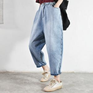 Baggy-Fit Light Wash Jeans Womens Vintage Mom Jeans