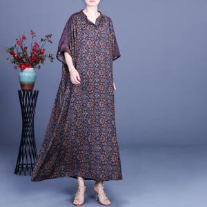 Over40 Style Modest Church Dress Plus Size Paisley Dress