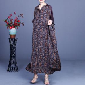 Over40 Style Modest Church Dress Plus Size Paisley Dress