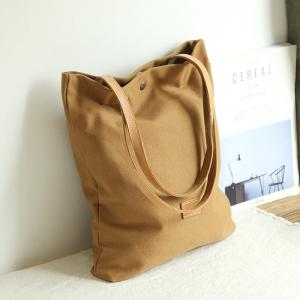 Leisure Style Plain Tote Bag Womens Canvas Shoulder Bag