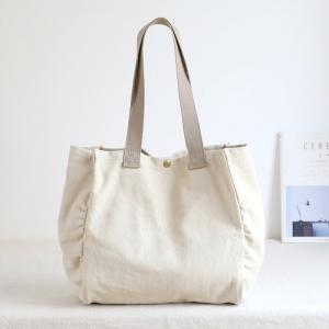 Solid Color Cotton Canvas Bag Casual Teacher Bag