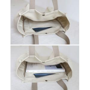 Solid Color Cotton Canvas Bag Casual Teacher Bag