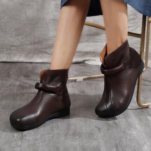 Original Design Chinese Ankle Boots Chunky Heels Breathable Shoes