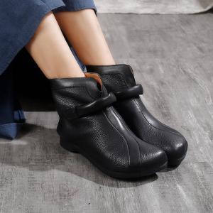 Original Design Chinese Ankle Boots Chunky Heels Breathable Shoes