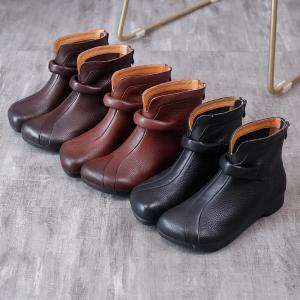 Original Design Chinese Ankle Boots Chunky Heels Breathable Shoes