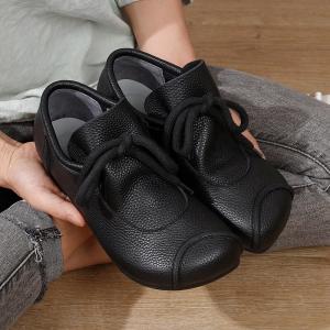 Chunky Straps Short Autumn Sandals Leather Fashion Mom Footwear