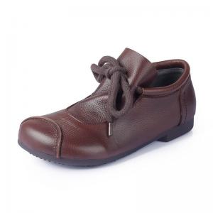 Chunky Straps Short Autumn Sandals Leather Fashion Mom Footwear