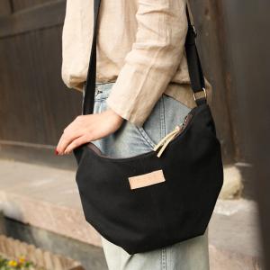 Boho Chic Canvas Crescent Bag Plain Hobo Bag for Women