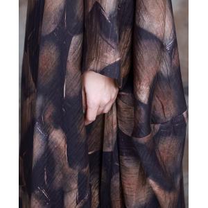 Wavy Patterns Plus Size Hoodie Dress Islamic Style Cocoon Dress