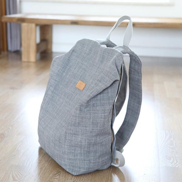 Solid Color Linen Satchel Bag Casual Student Backpack