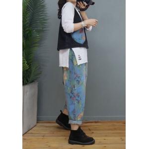 Doodle Prints Black Vest with Baggy Harem Pants Sets