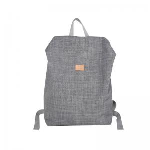 Solid Color Linen Satchel Bag Casual Student Backpack