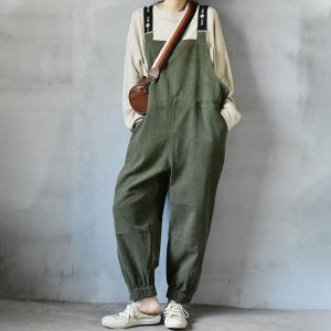 Fall Fashion Womens Cotton Overalls Casual Tapered Overalls