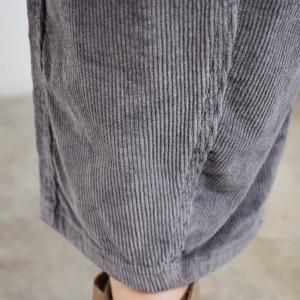 Drawstring Waist Corduroy Pants Relax-Fit Straight Leg Pants